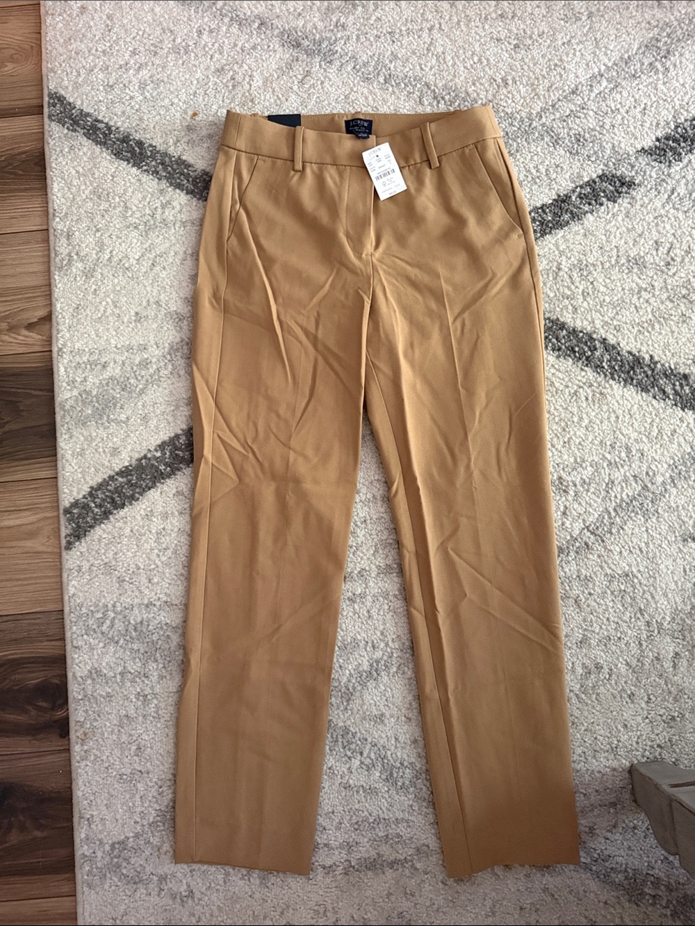 J. Crew Women's Tan Straight-Leg Trousers